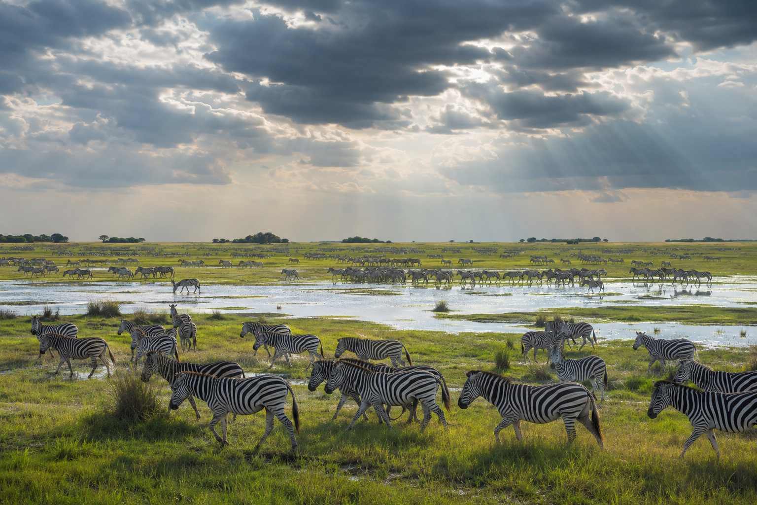 Makgadikgadi Pans landscape in Botswana